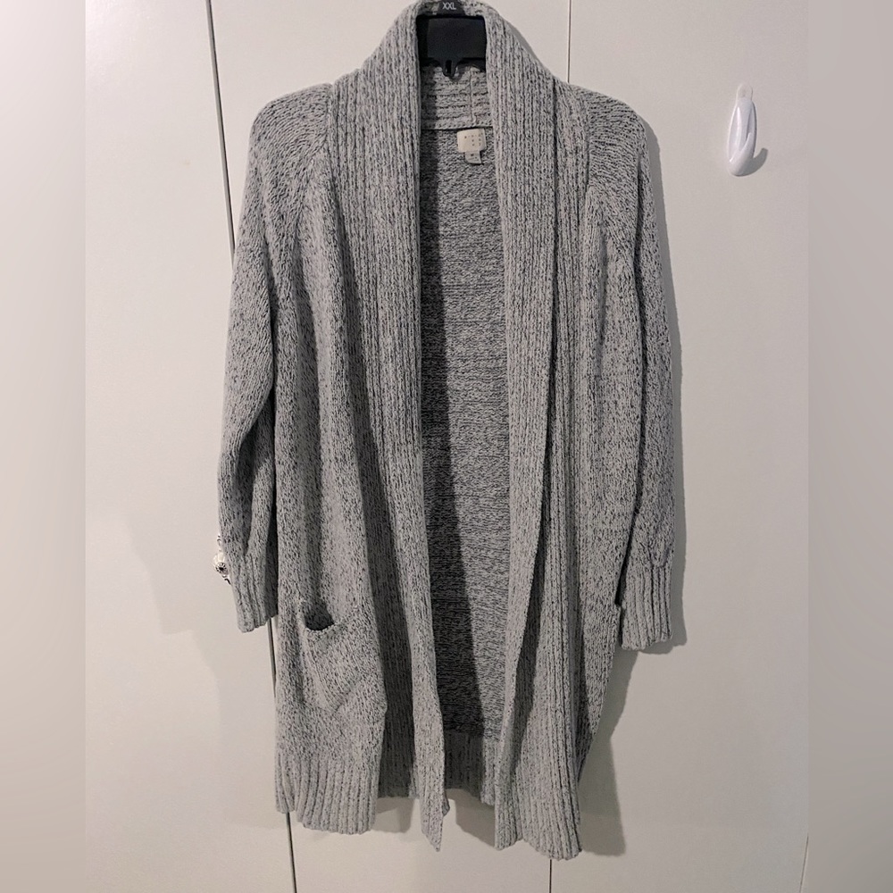 Warm grey/white Cardigan Size M